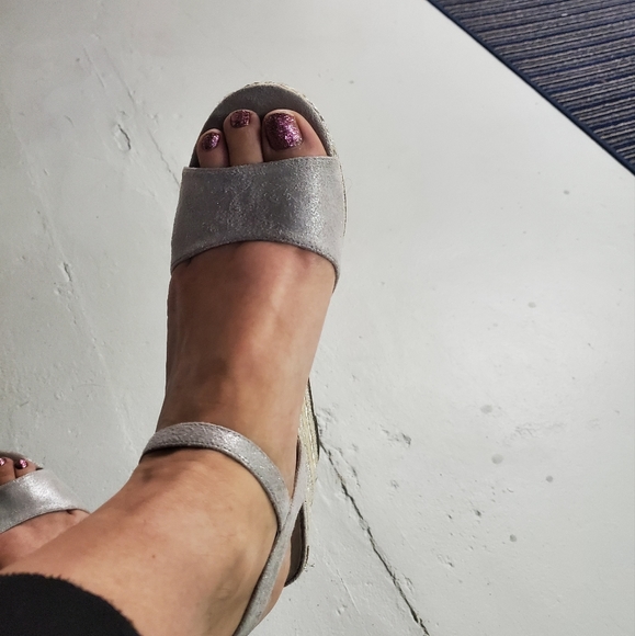 Silver Cork Sandals - Picture 9 of 11